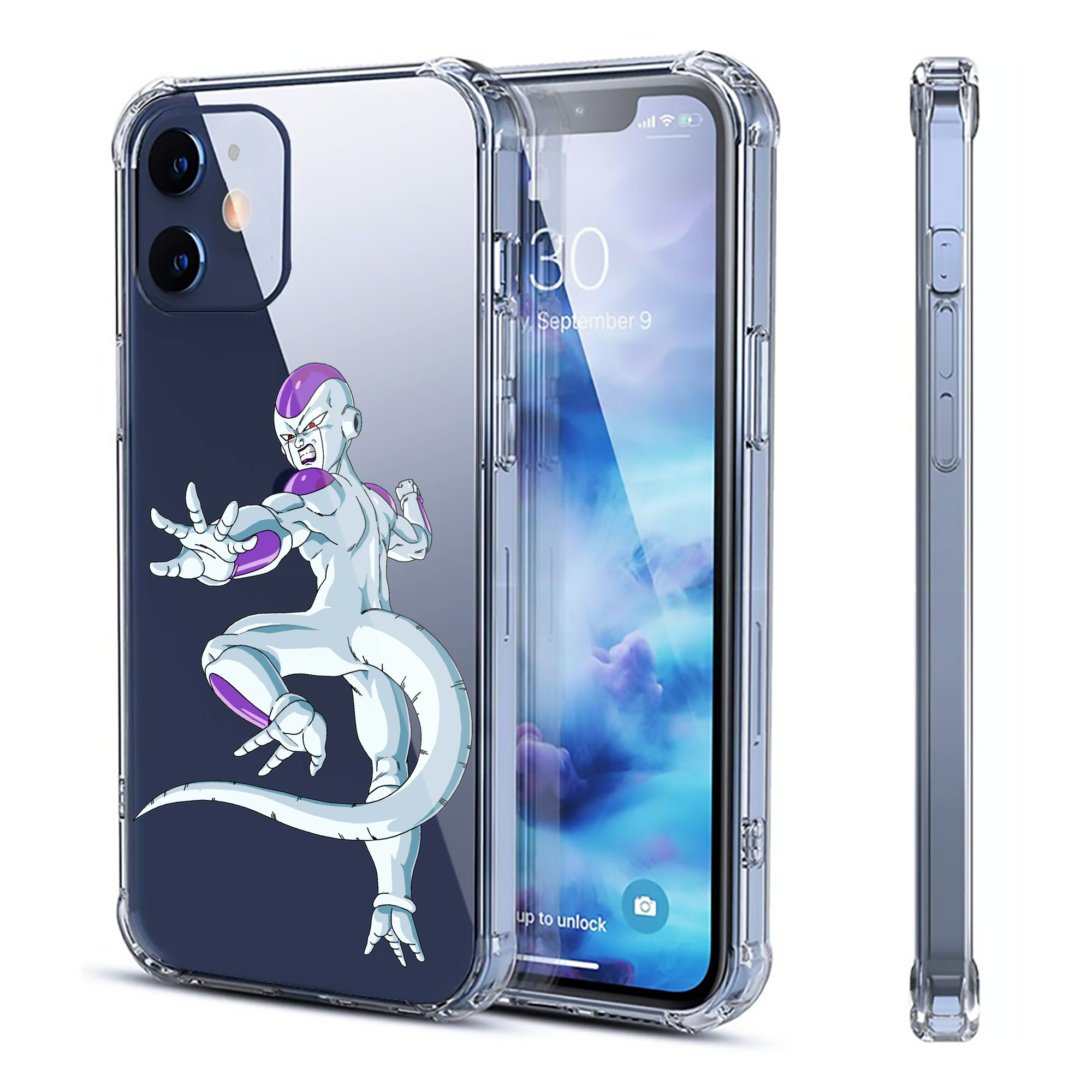 （画像用） ドラゴンボール フリーザ DRAGON BALL Frieza 【iPhone 12シリーズ対応】透明スマホケース（クリアソフトケース）